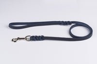 Bellepet Fettlederleine 2,20m mit Handschlaufe - Chrom