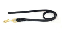 Bellepet Fettlederleine 3m ohne Handschlaufe - Messing