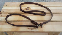 Bellepet Moxon-/Retrieverleine aus Fettleder 1,50 m mit Zugstopp - Chrom