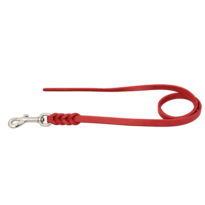 Bellepet Fettlederleine ohne Handschlaufe – Chrom