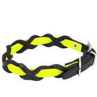 Halsband Braidy Farbrausch in Neon-gelb – handgefertigt aus Deutschland | Bellepet