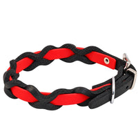 Halsband Braidy Farbrausch in Rot – handgefertigt aus Deutschland | Bellepet