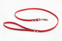 birtefoto::Leinen Chrom/Biothane/Führleine mit Handschlaufe Biothane 1M/biothane-fuehrleine rot mit Handschlaufe 1M.jpg