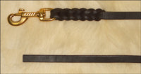 Bellepet Fettlederleine / Schleppleine extra geflochten 7m ohne HS - Messing