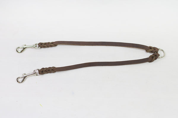 Bellepet 2-er Koppel aus Fettleder 40 cm - Chrom