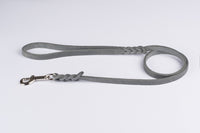 Bellepet Fettlederleine 2,20m mit Handschlaufe - Chrom