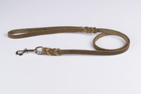 Bellepet Fettlederleine 2,20m mit Handschlaufe - Chrom