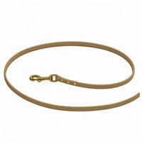 Biothane-Schleppleine ohne Handschlaufe in Tan, Karabiner und Nieten aus Messing