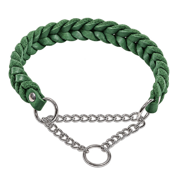 Bellepet Fettleder-Halsband „Braidy“ geflochten – Kette