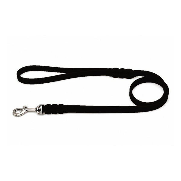 Bellepet Fettlederleine extra breit - 1,50m mit Handschlaufe - Messing