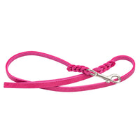Fettlederleine mit Handschlaufe in Pink – handgefertigt aus Deutschland | Bellepet