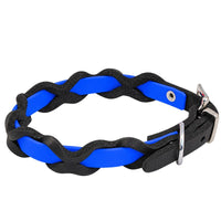 Halsband Braidy Farbrausch in Blau – handgefertigt aus Deutschland | Bellepet