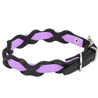 Halsband Braidy Farbrausch in Flieder – handgefertigt aus Deutschland | Bellepet