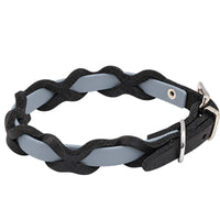 Halsband Braidy Farbrausch in Grau – handgefertigt aus Deutschland | Bellepet