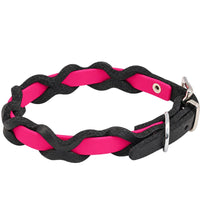 Halsband Braidy Farbrausch in Himbeer – handgefertigt aus Deutschland | Bellepet