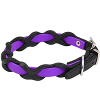 Halsband Braidy Farbrausch in Lila – handgefertigt aus Deutschland | Bellepet