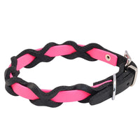 Halsband Braidy Farbrausch in Rosa – handgefertigt aus Deutschland | Bellepet