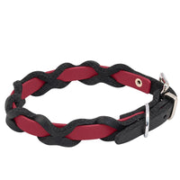 Halsband Braidy Farbrausch in Weinrot – handgefertigt aus Deutschland | Bellepet