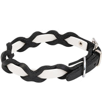 Halsband Braidy Farbrausch in Weiss – handgefertigt aus Deutschland | Bellepet