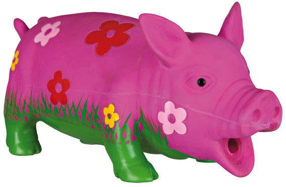 Trixie - Schwein aus Latex mit Blumenmuster