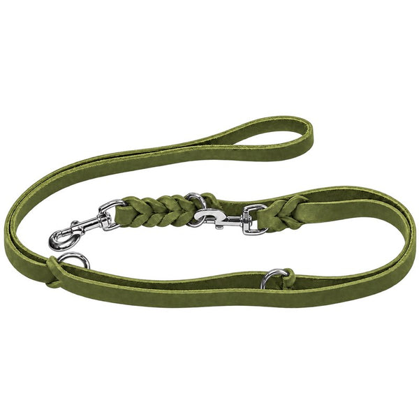 Bellepet Fettlederleine extra breit 2,40 m 3-fach verstellbar
