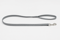 birtefoto::Leinen Chrom/Gummiertes Nylon/Führ Leine Nylon/Führleinen Nylon grau..png