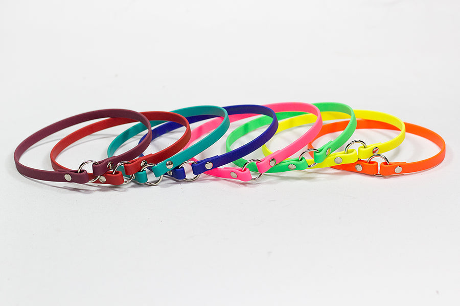Bellepet - leichtes Halsband aus Biothane für große Hunde - Chrom