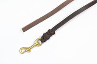 Bellepet Fettlederleine / Schleppleine 5m ohne Handschlaufe - Messing