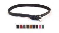 Bellepet - leichtes Halsband aus Fettleder für mittlere Hunde - Chrom Bellepet - leichtes Halsband aus Fettleder für mittlere Hunde - Chrom