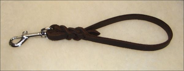 Bellepet Kurzführer aus Fettleder 16cm mit HS - Chrom